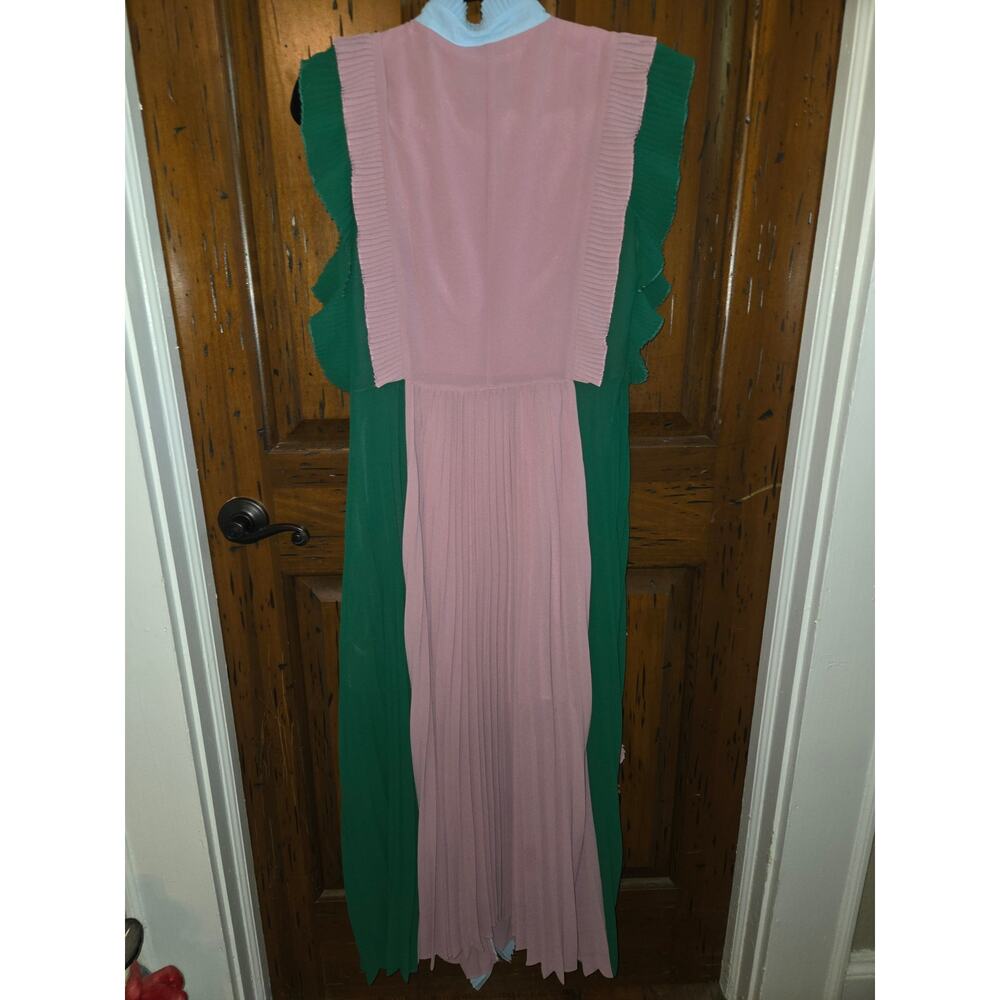 Ellisen Multicolor Ruffled Pleated Dress Size M - Picture 5 of 5